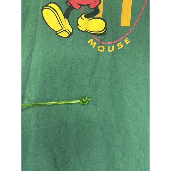 VTG The Disney Store Shirt Men’s XL Green Red Mickey Mouse Short Sleeve Double - Picture 7 of 11